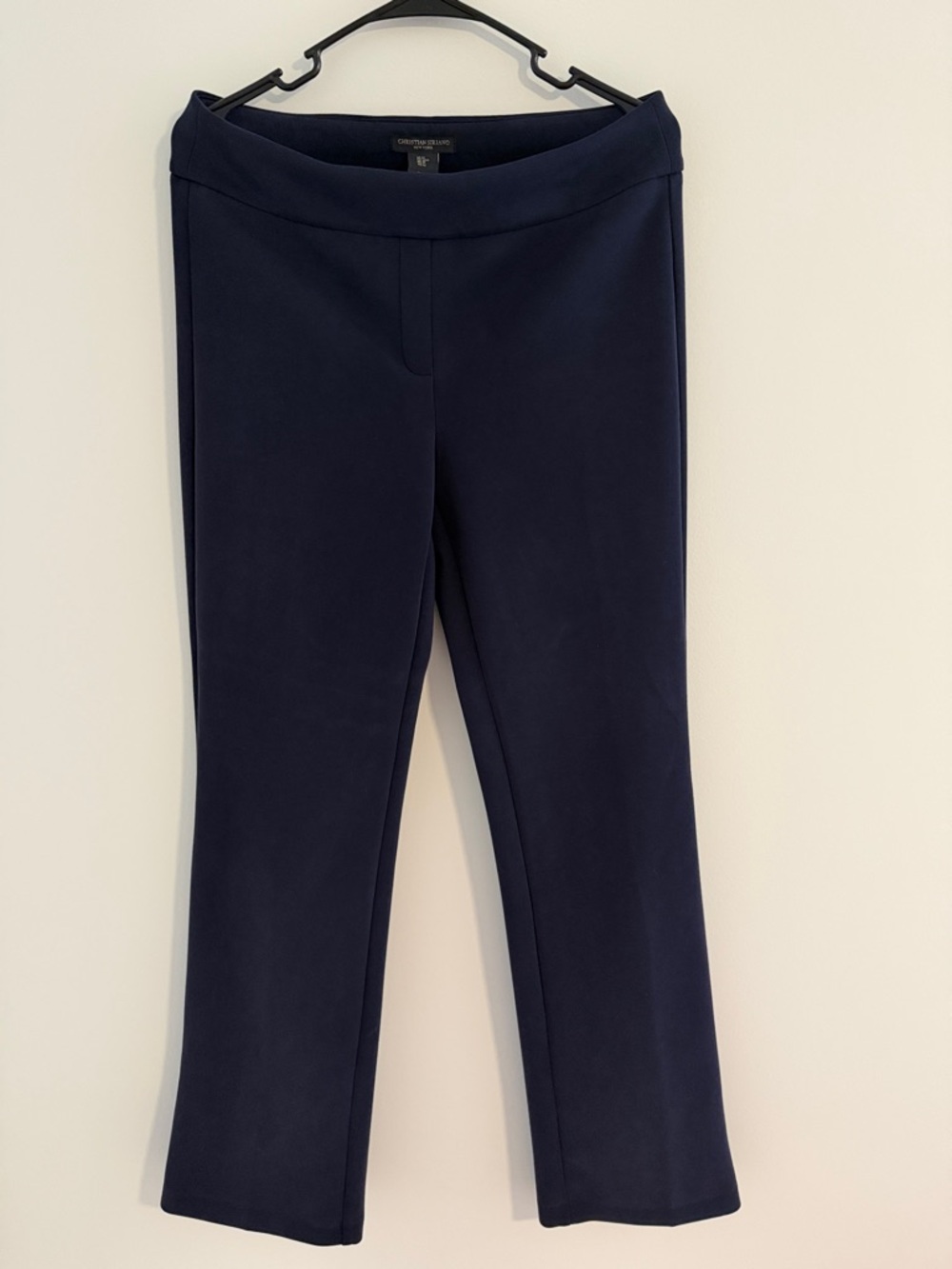 Christian Siriano Dark Navy Tailored Straight Trousers